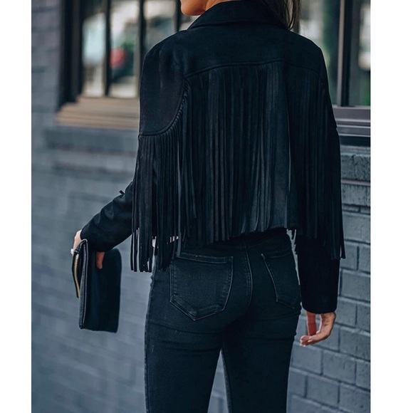 Vintage Leather Tassel Jacket - Picture 6 of 7